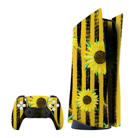 Sun Flowers Play Station Skin