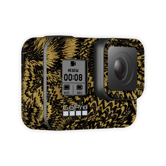 Black and Gold Wood Flare Go Pro Skin