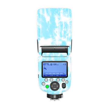 Blue Tie-Dye Patches Camera Flash Skin