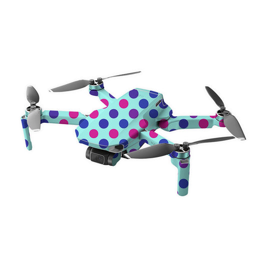 Blue Polkas Drone Skin