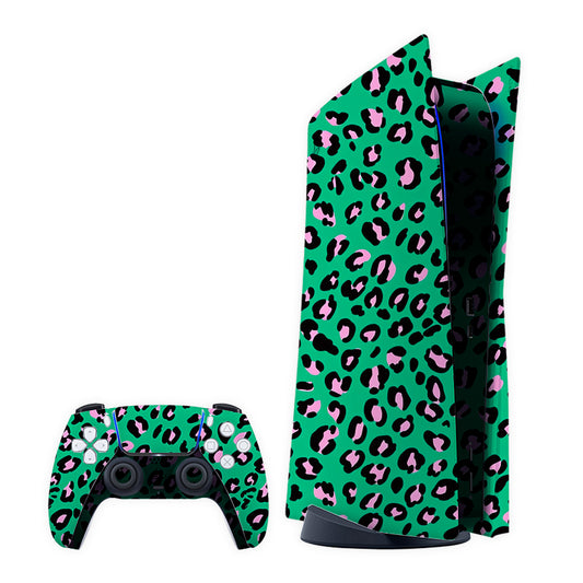 Green Cheetah Play Station Skin