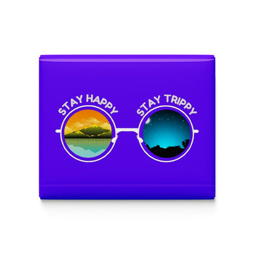 Stay Happy and Trippy Fridge Magnet