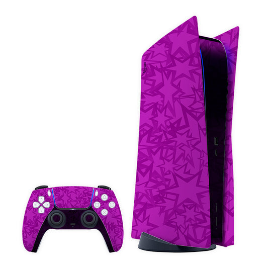 Pink Stars Play Station Skin