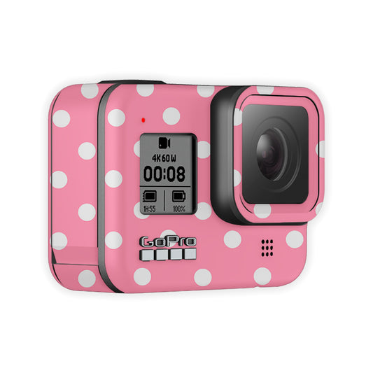 Pink Polka Dots Go Pro Skin