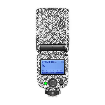 Black and White Manchow Topo Camera Flash Skin