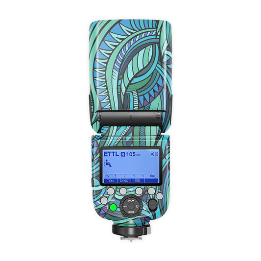 Royal Blue Paisley Camera Flash Skin