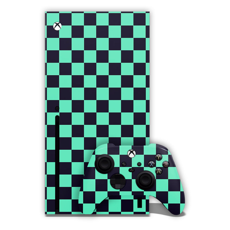 Green Checkers Xbox Skin