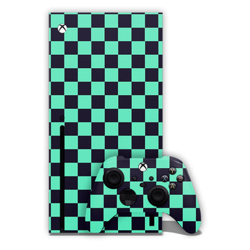 Green Checkers Xbox Skin