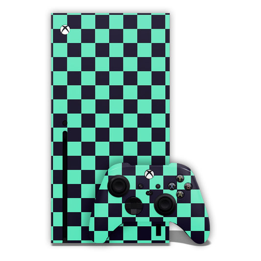 Green Checkers Xbox Skin