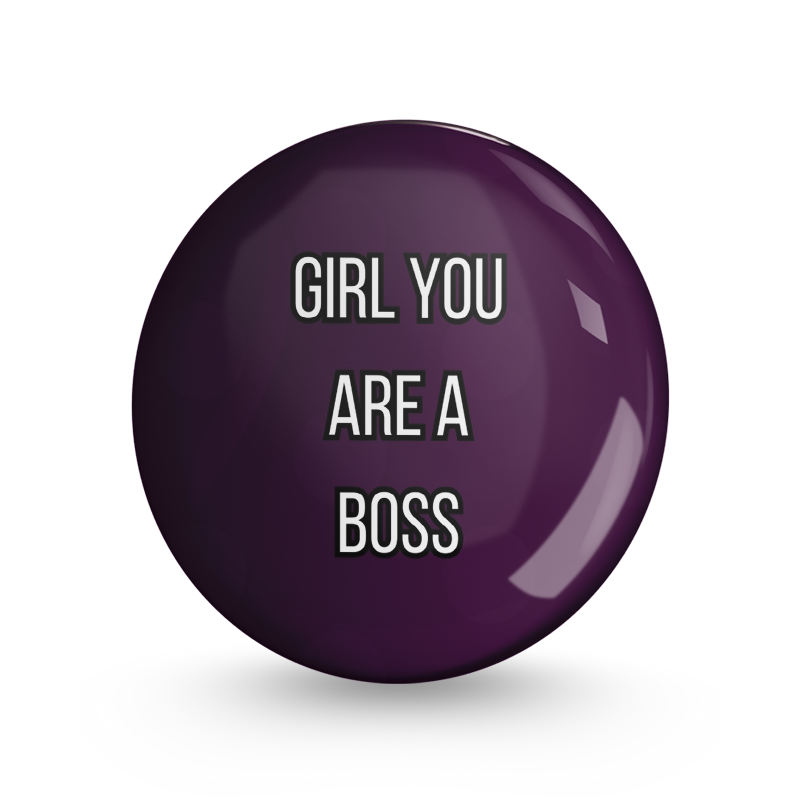Girl You're a Boss Pin-back Button Badge