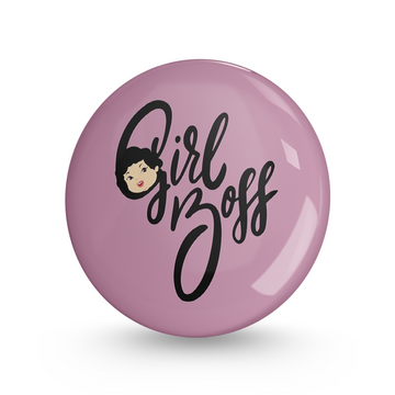 Girl Boss Pin-back Button Badge