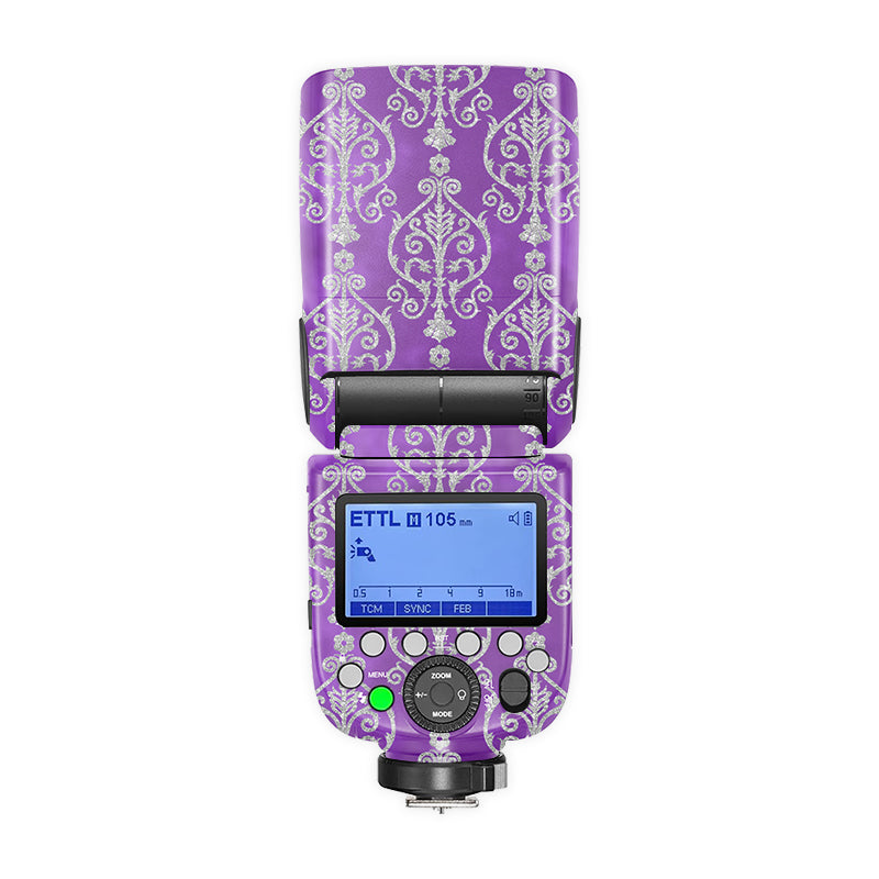 Purple Motif Camera Flash Skin