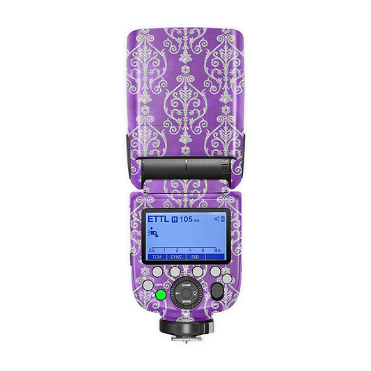 Purple Motif Camera Flash Skin