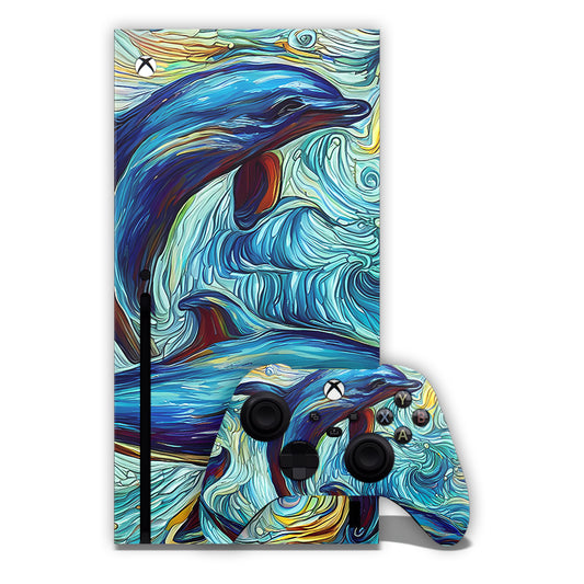 Dolphin Aesthetic Art Xbox Skin
