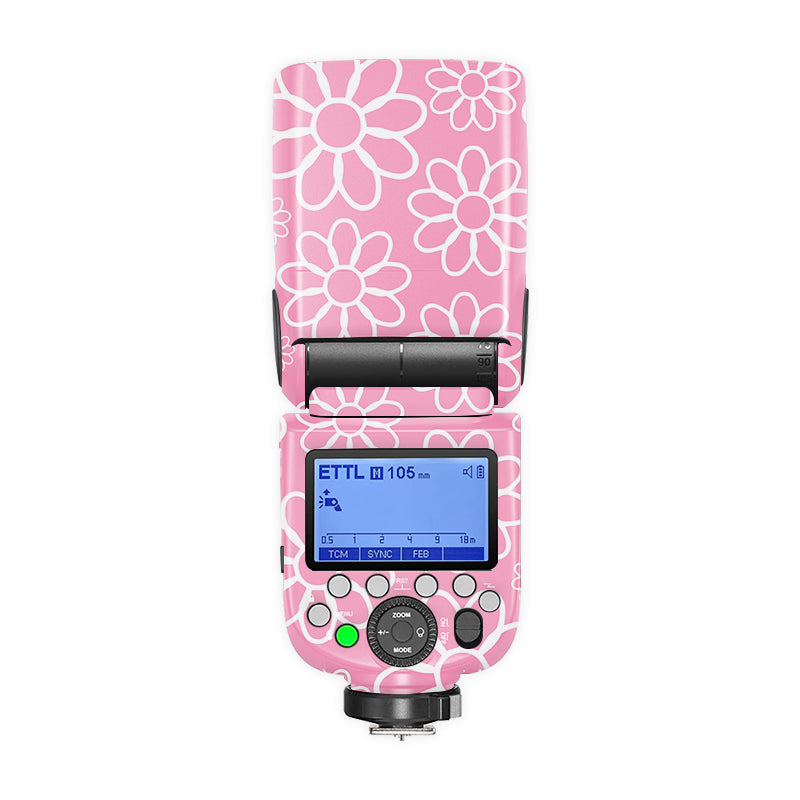 Pink Florals Camera Flash Skin