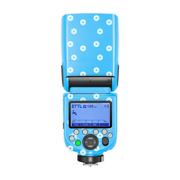 Blue Florals Camera Flash Skin