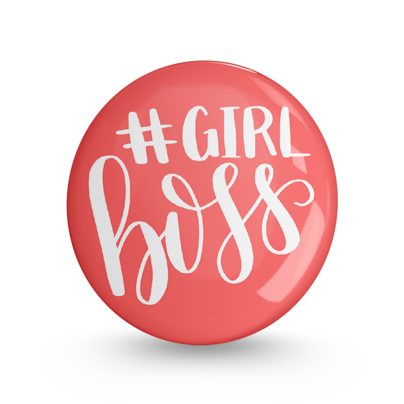 Boss Girl Pin-back Button Badge