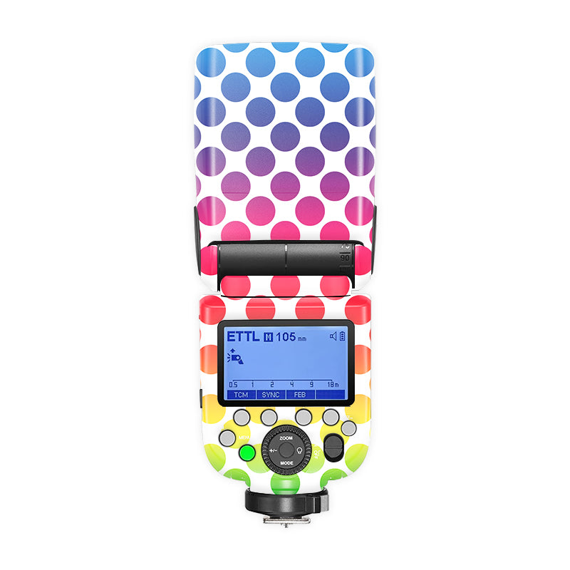 Polka Colourful Dots Camera Flash Skin