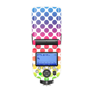 Polka Colourful Dots Camera Flash Skin