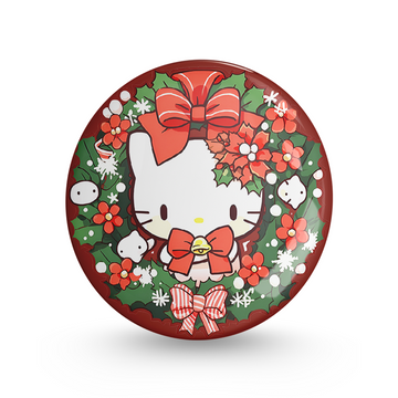 Kitty Christmas Pin-back Button Badge