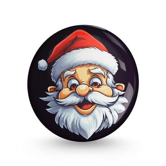 Santa Claus Pin-back Button Badge