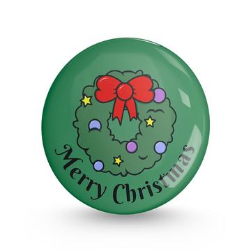 Merry Christmas Pin-back Button Badge
