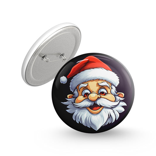 Santa Claus Pin-back Button Badge