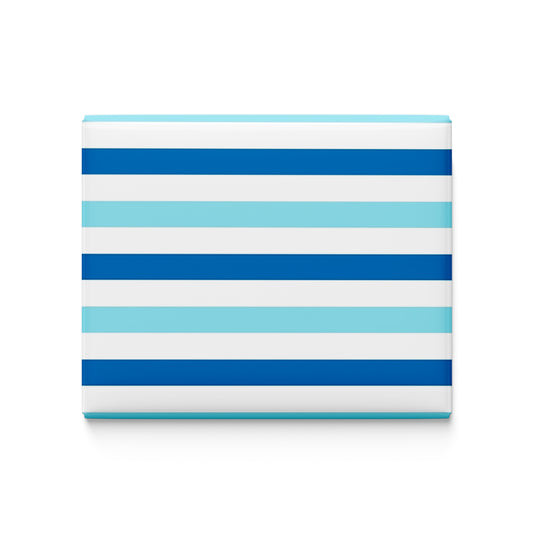 Blue Linear Lines Fridge Magnet