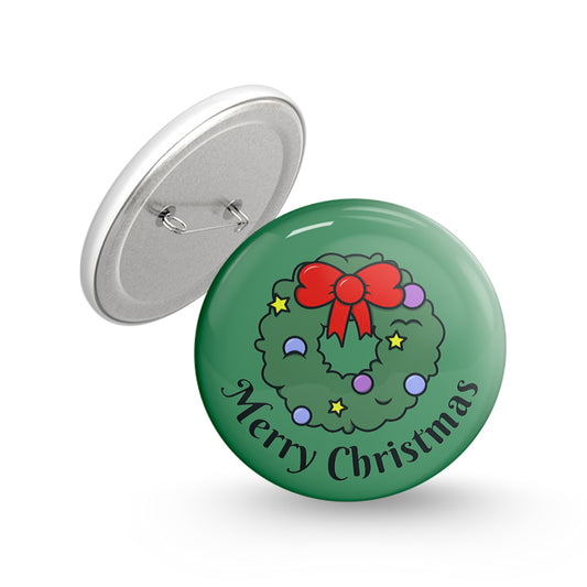 Merry Christmas Pin-back Button Badge