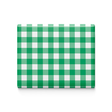 Green Squared Patterns Fridge Magnet