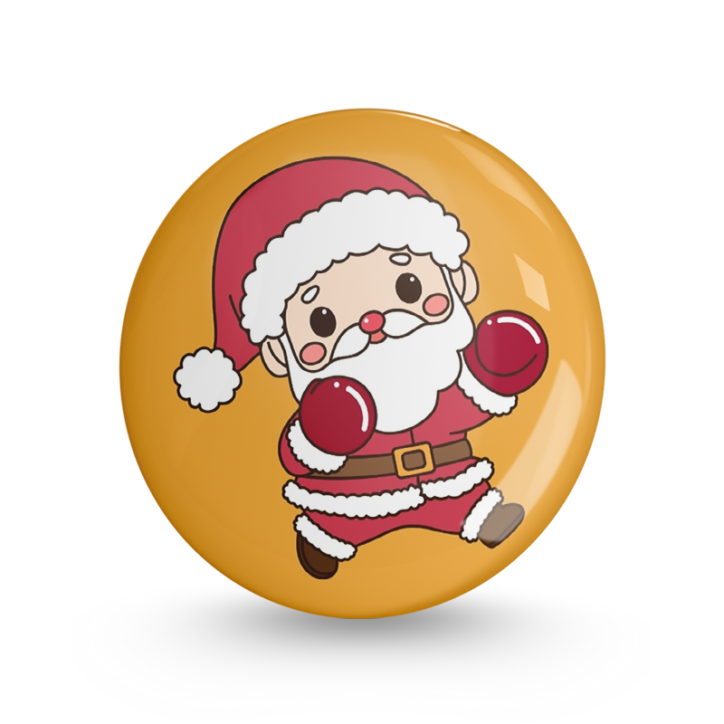 Little Santa Pin-back Button Badge