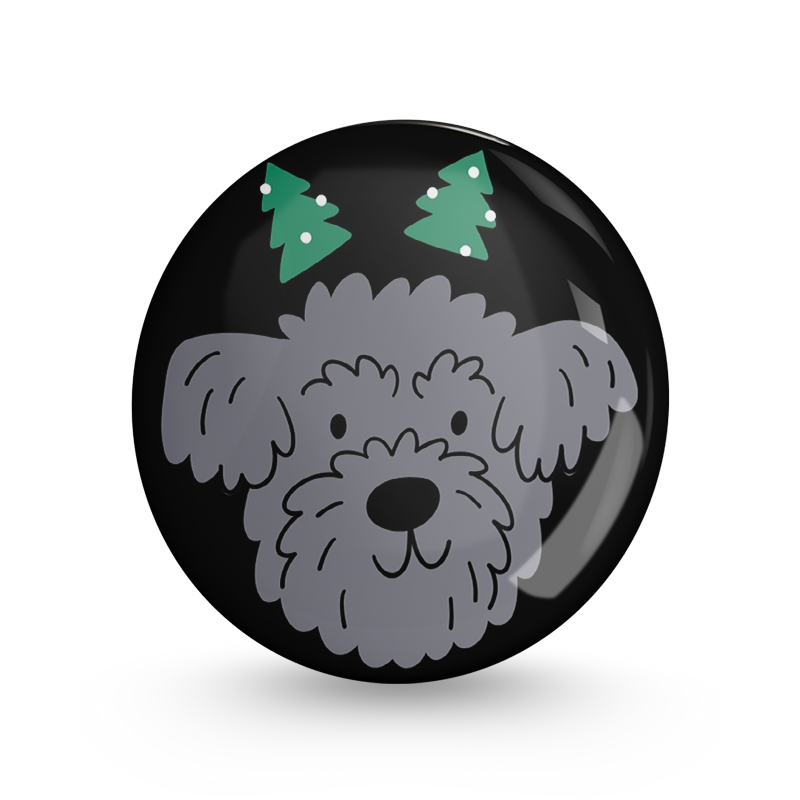 Cute Dog Pin-back Button Badge