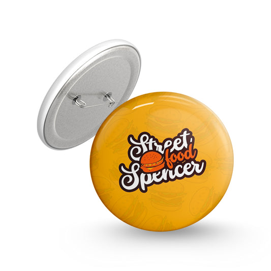 Street Food Spencer Pin-back Button Badge
