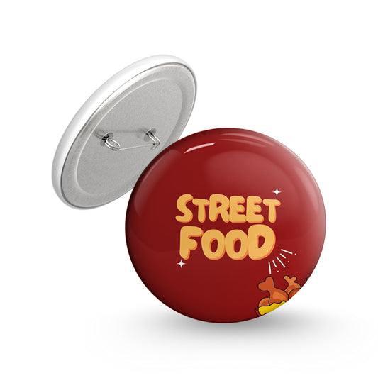 Street Food Pin-back Button Badge