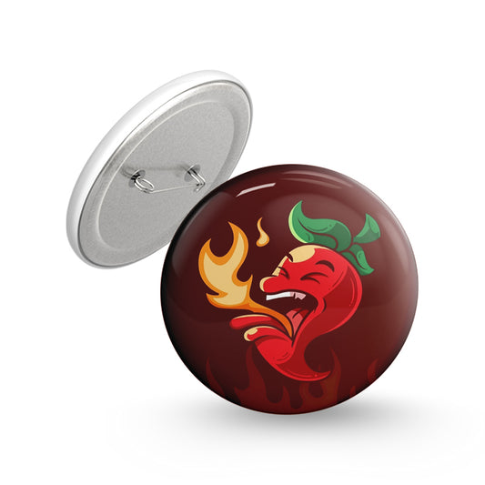 Red Hot Pin-back Button Badge