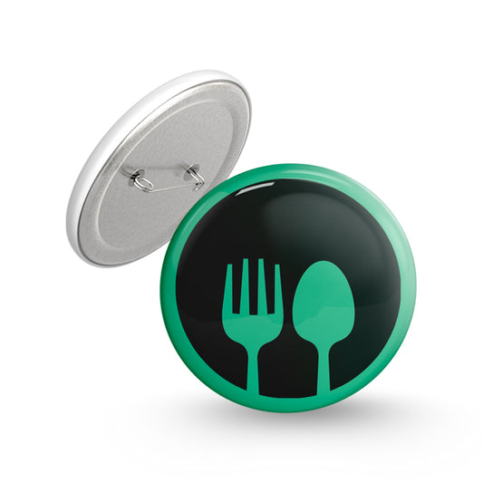 Dine-in Pin-back Button Badge