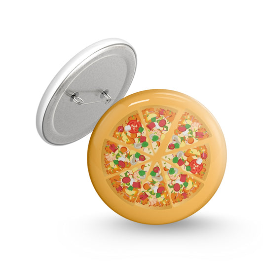 Pizza Slices Pin-back Button Badge
