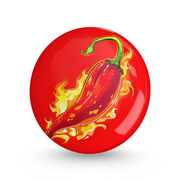 Red Chilli Pin-back Button Badge