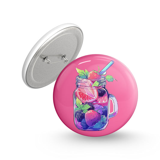 Fruit Mojito Pin-back Button Badge