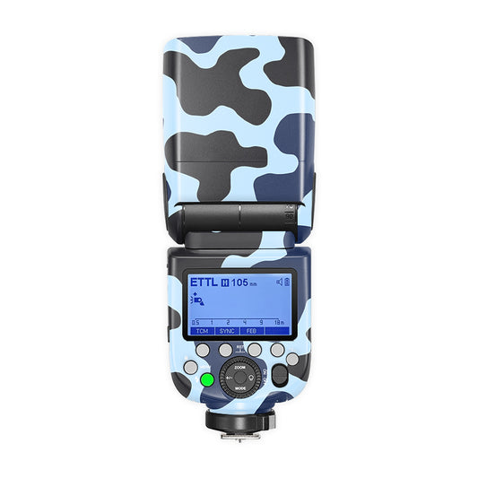 Blue Camo Camera Flash Skin