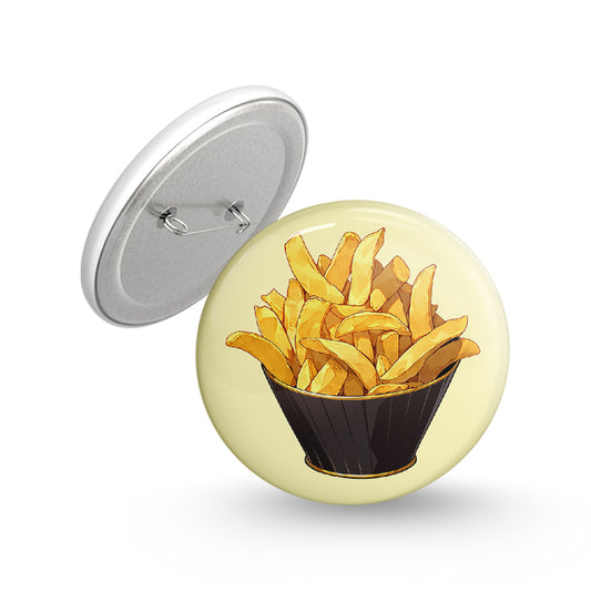Fries Pin-back Button Badge