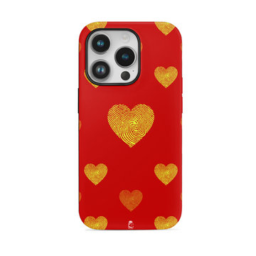 Thumbprinted Hearts Flexible Soft Silicone Case