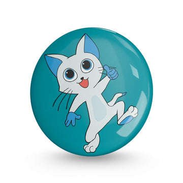 Danccing Cat Pin-back Button Badge
