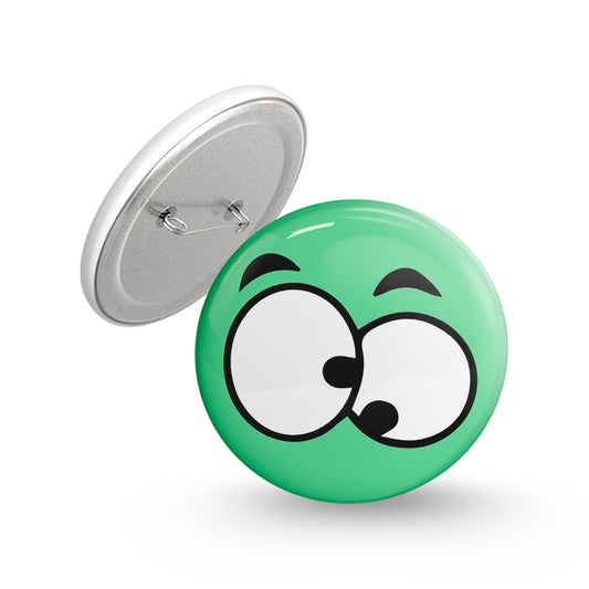 Mad Eyes Pin-back Button Badge