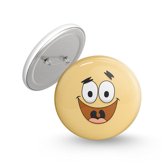 Crazy Laugh Pin-back Button Badge