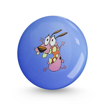 Courage Dog Pin-back Button Badge