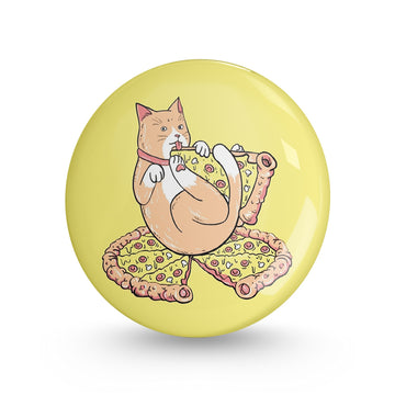 Foodie Cat Pin-back Button Badge