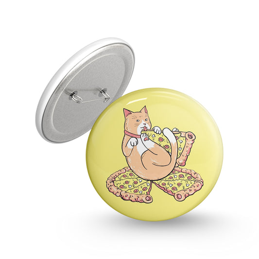 Foodie Cat Pin-back Button Badge