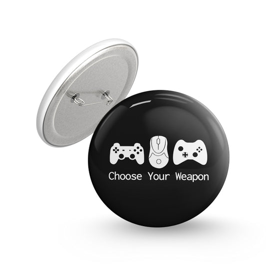 Weapon Pin-back Button Badge