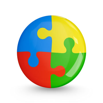 Puzzle Pin-back Button Badge